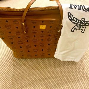 MCM Cognac Visetos Toni Tote Bag
